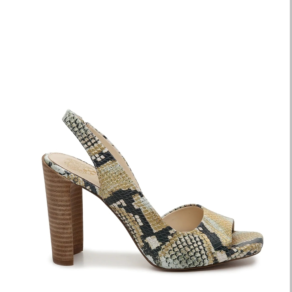 Vince Camuto pendry slingback snakeskin heels